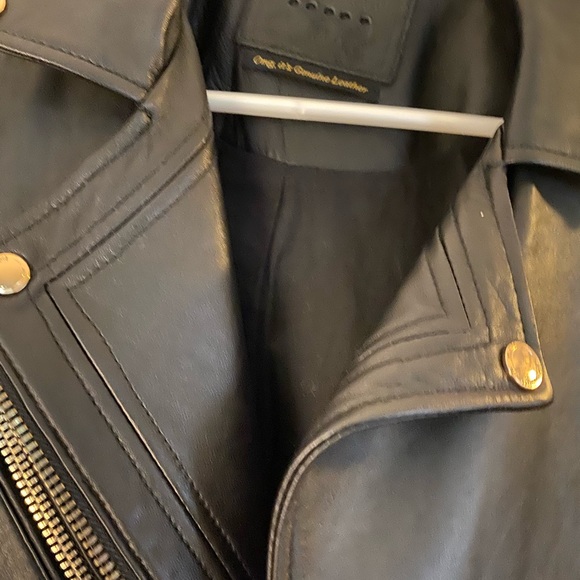 BLANK NYC LEATHER JACKET black and gold size M - Picture 3 of 5